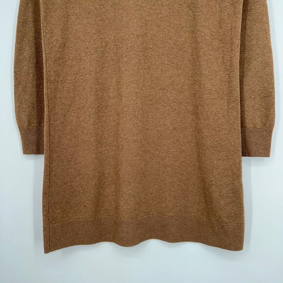 Aritzia Babaton Mulray Turtleneck Sweater Dress Wool Blend Tan - Picture 5 of 11